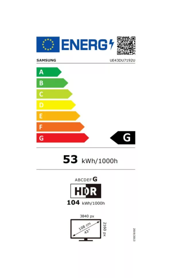 Samsung UE43DU7192UXXH Smart tv 43'' led uhd 4k - schwarz – Bild 6